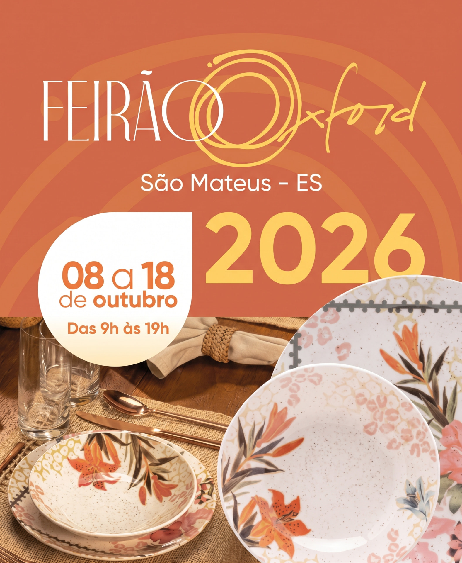 Feirão Oxford — São Mateus, ES — 08 a 18 de outubro de 2026, das 9h às 19h